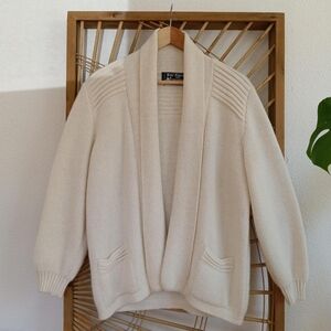 Vintage Peruvian Alpaca Wool Cardigan Sweater
